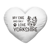 Polštář ve tvaru srdce My one and only love Yorkshire 
