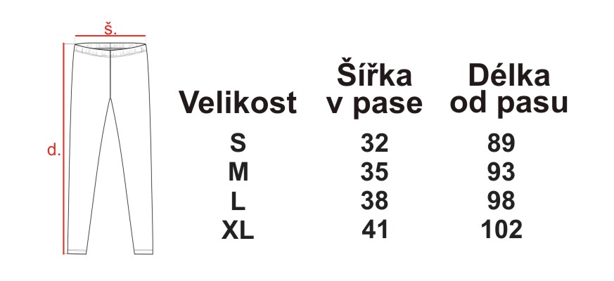 Legíny s potiskem Knírač silueta