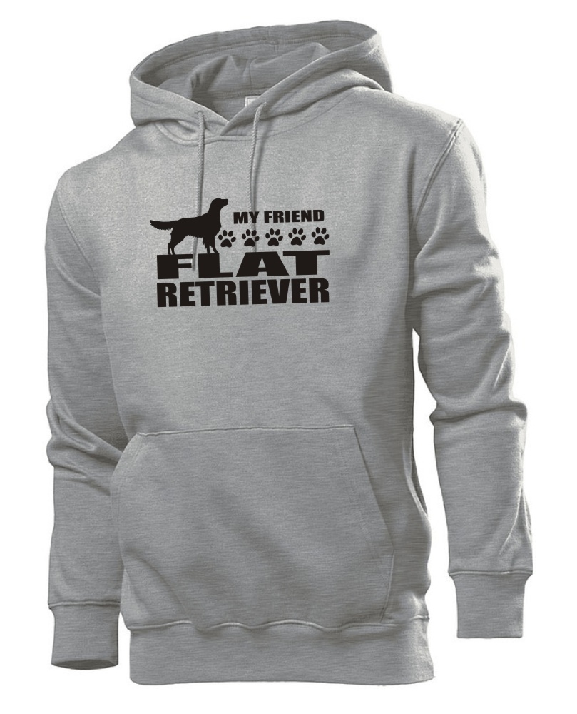 Mikina s potiskem Flat retriever my friend