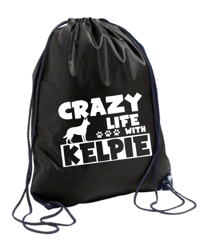 Sportovní vak s potiskem Crazy Kelpie