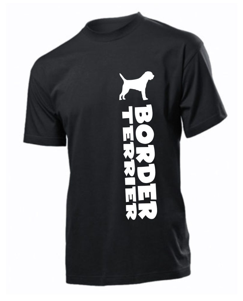 Tričko s potiskem Border terrier silueta