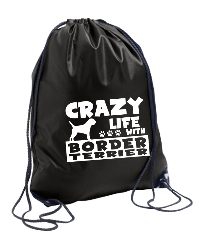 Sportovní vak s potiskem Crazy Border terrier