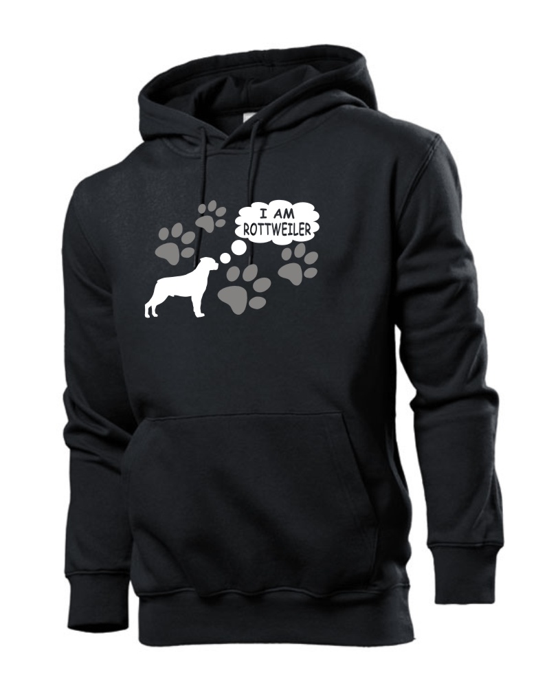 Mikina s potiskem I am Rottweiler