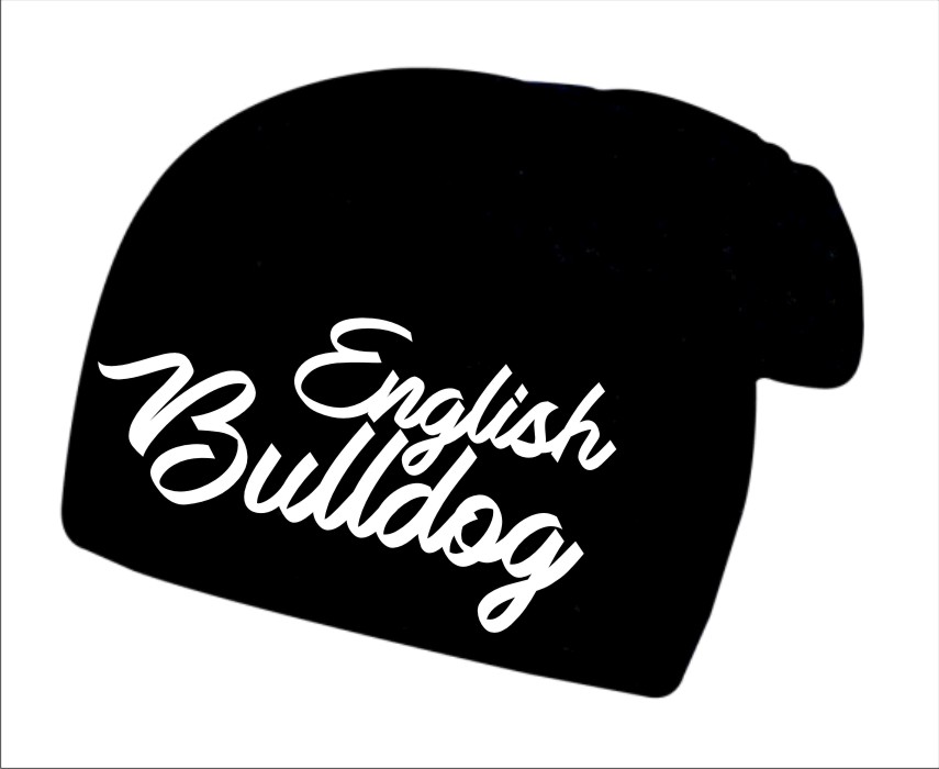 Zimní čepice s potiskem English Bulldog