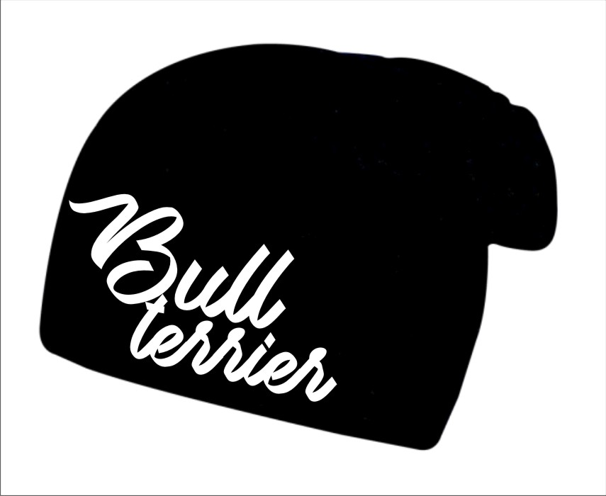 Zimní čepice s potiskem Bull terrier