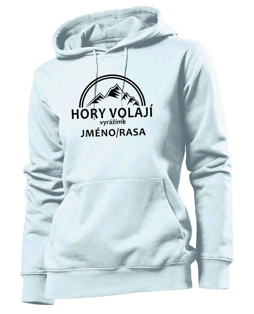 Mikina s potiskem  Hory volají Jméno/Rasa
