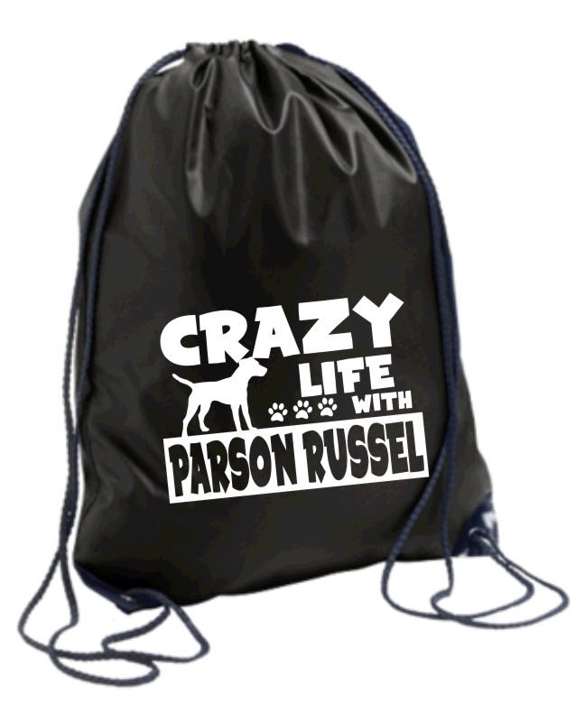 Sportovní vak s potiskem Crazy Parson Russel