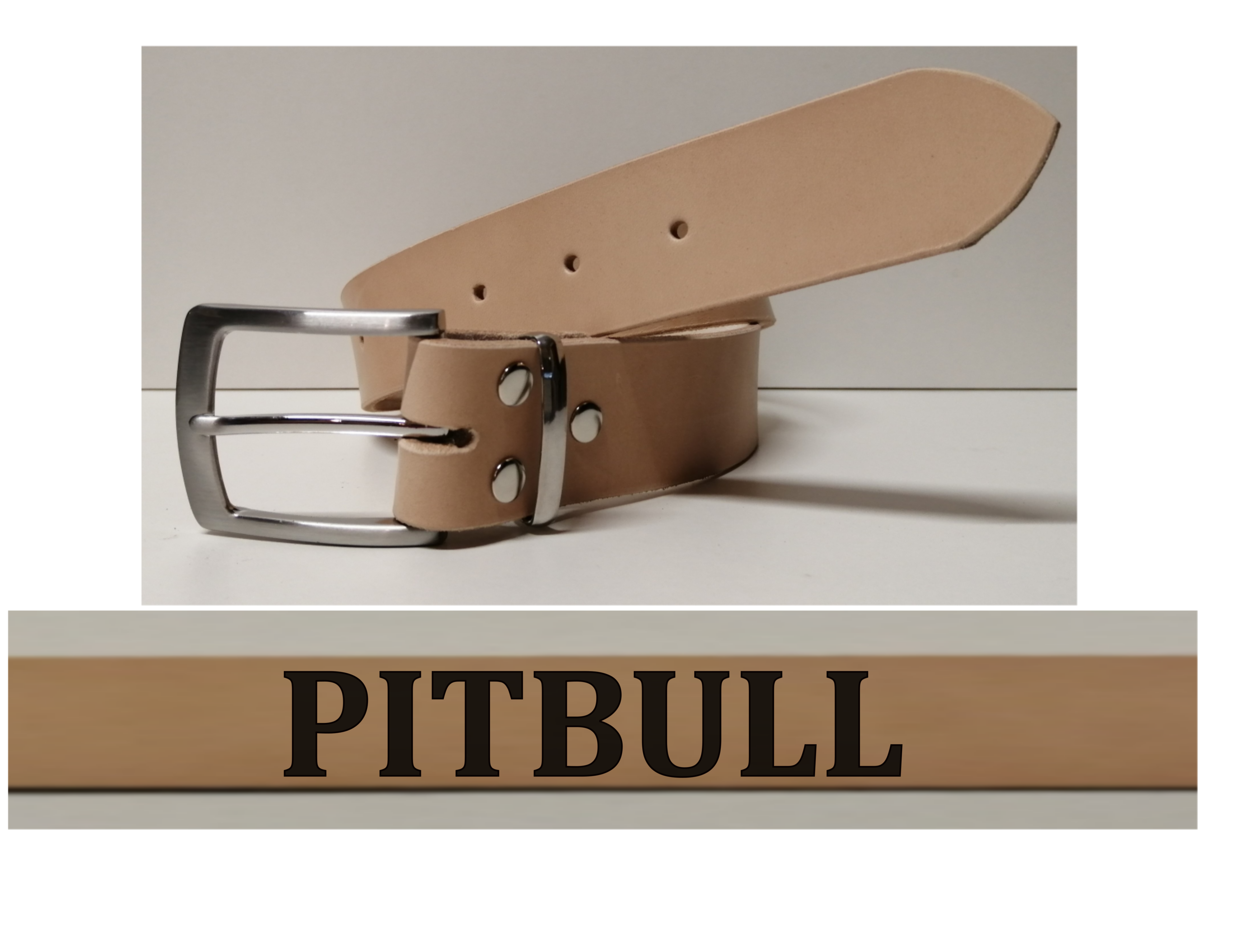 Kožený opasek Pitbull s gravírováním 