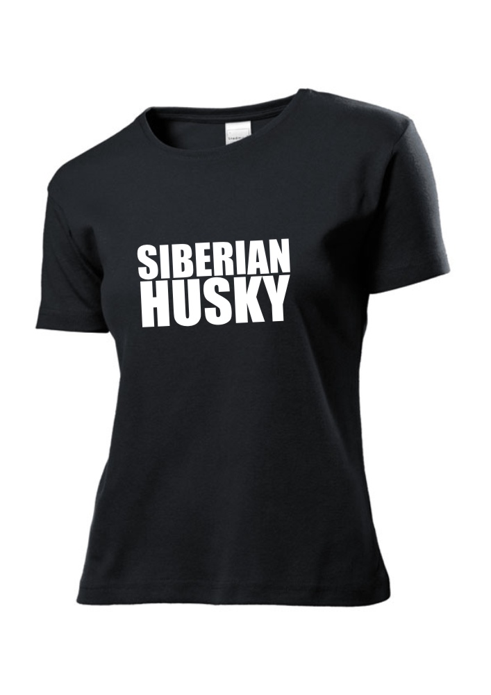 Tričko s potiskem Siberian Husky nápis