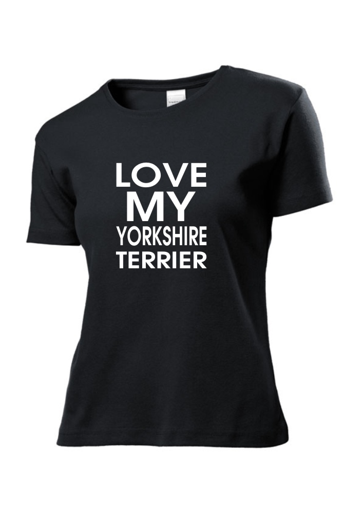 Tričko s potiskem Love my Yorkshire terrier