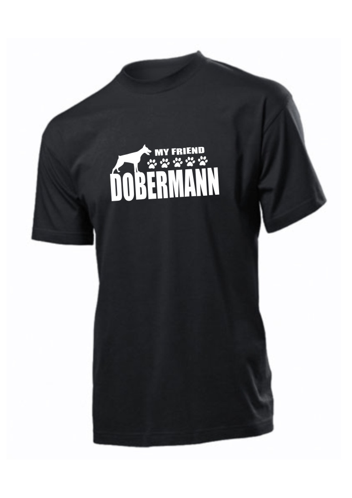 Tričko s potiskem Dobermann my friend