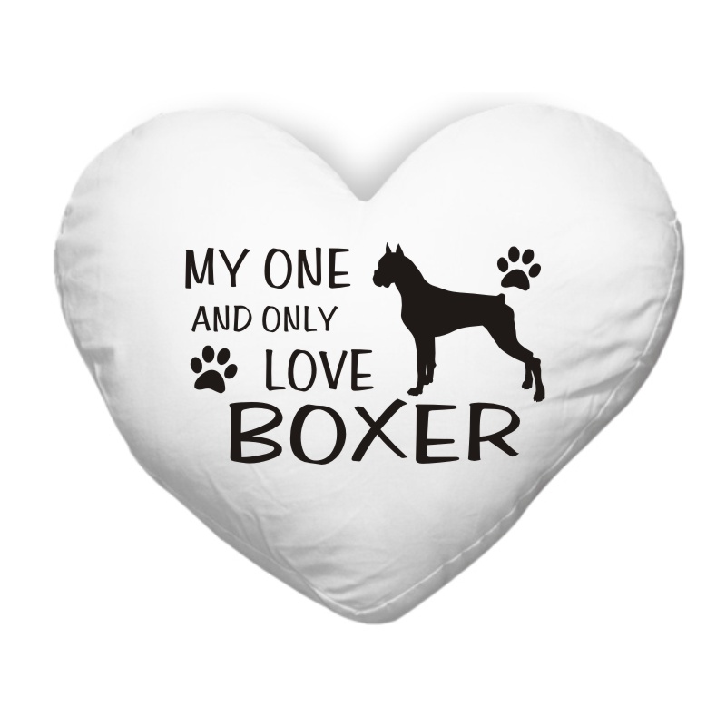 Polštář ve tvaru srdce My one and only love Boxer