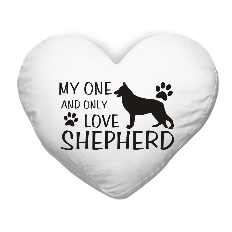 Polštář ve tvaru srdce My one and only love Shepherd