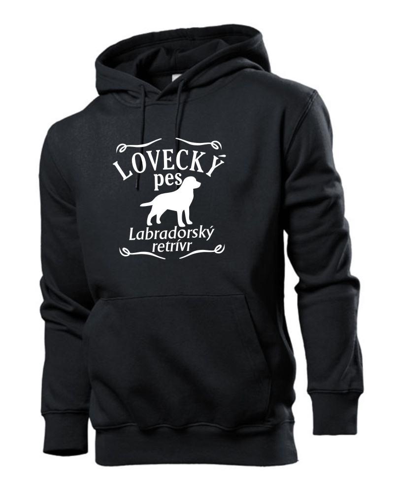 Mikina s potiskem Lovecký pes Labradorský retrívr