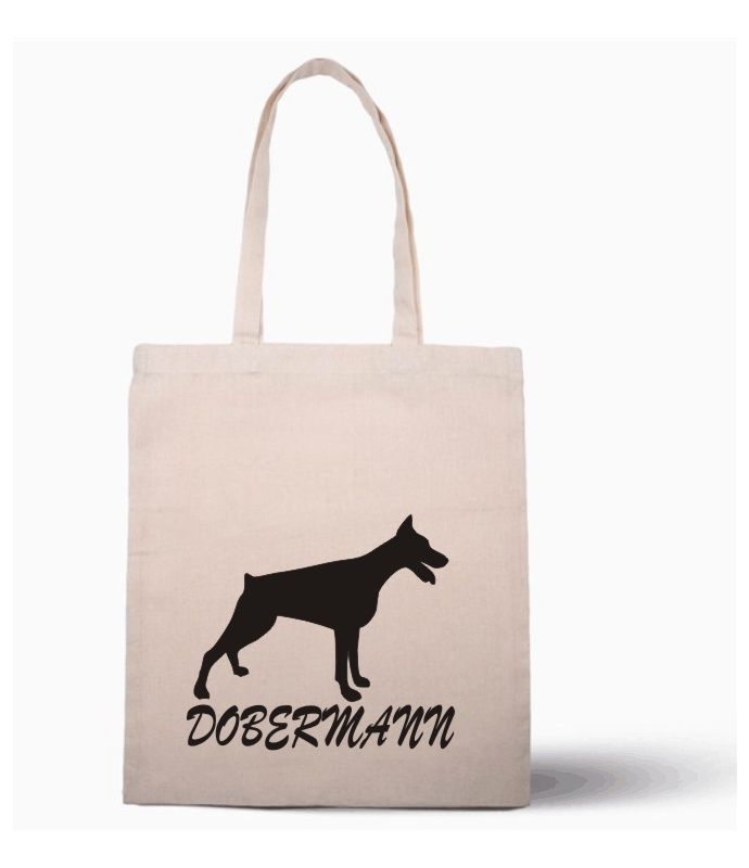 Nákupní taška s potiskem Dobermann