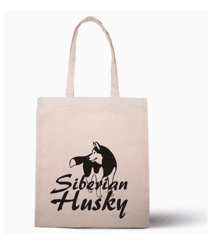 Nákupní taška s potiskem Siberian Husky 