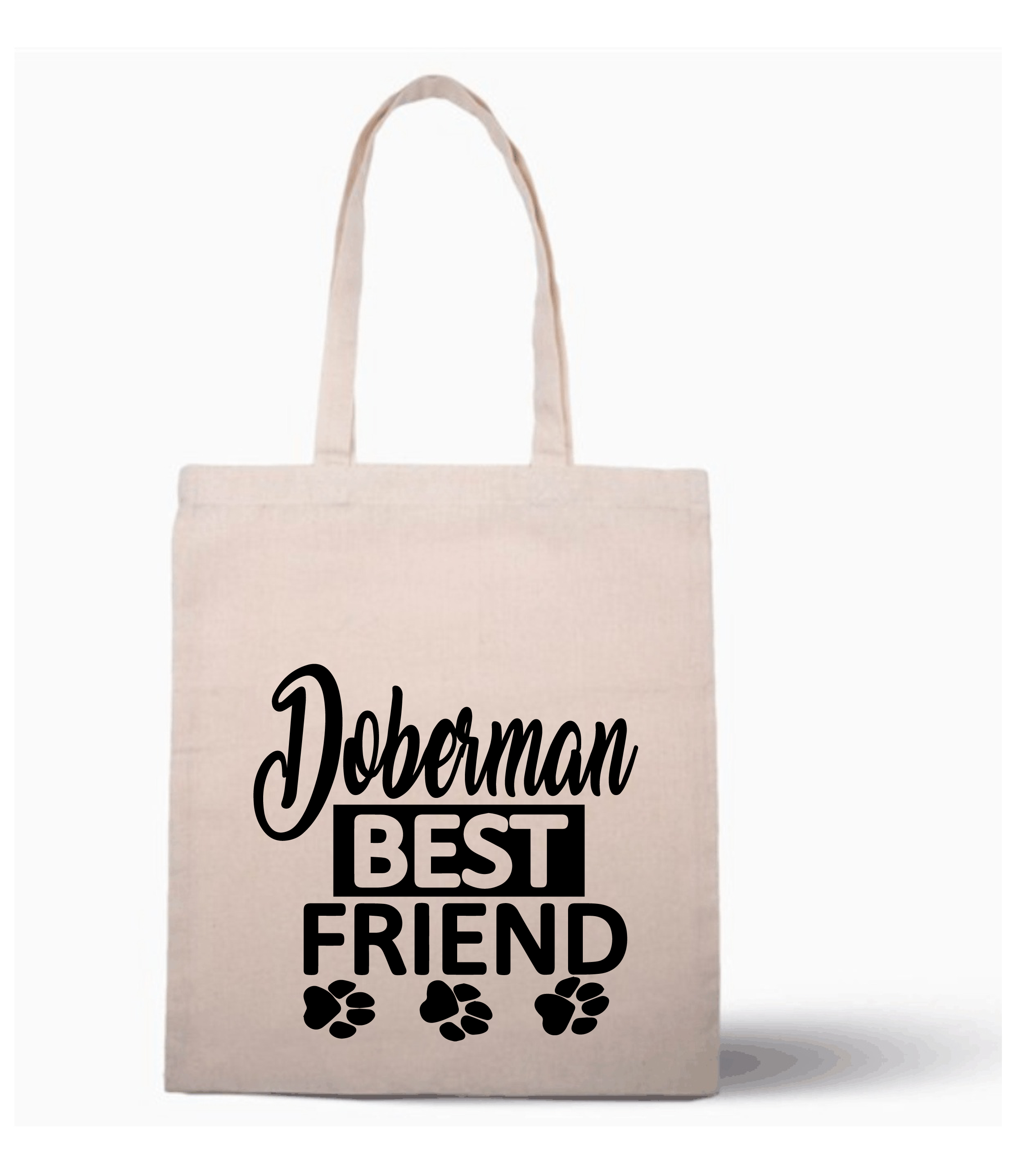 Nákupní taška s potiskem Friend Dobermann