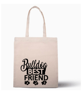 Nákupní taška s potiskem Friend Bulldog