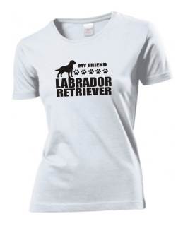 Tričko s potiskem Labrador my friend