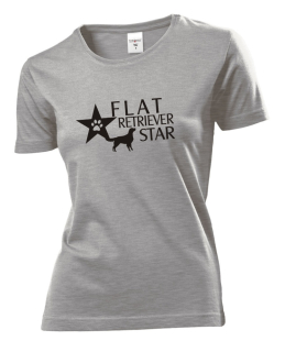 Tričko s potiskem Flat Retriever star