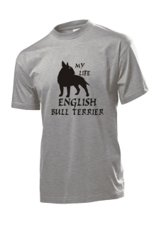 Tričko s potiskem my love Bullterrier