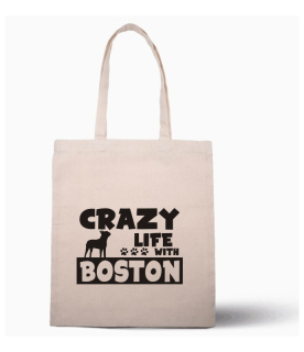 Nákupní taška s potiskem Crazy Boston