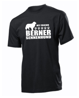 Tričko s potiskem Berner Sennenhund my friend