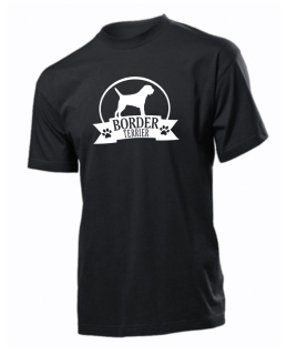 Tričko s potiskem Border terrier stuha