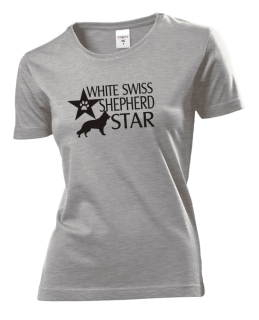 Tričko s potiskem White Swiss Shepherd star