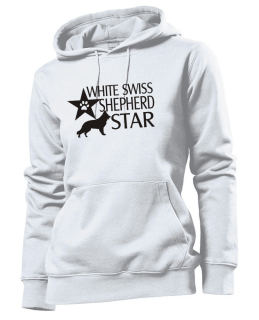 Mikina s potiskem White Swiss Shepherd star