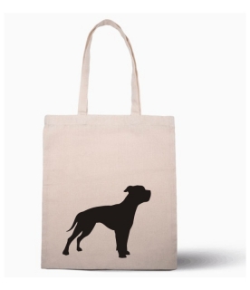 Nákupní taška s potiskem American bulldog silueta