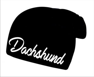 Zimní čepice s potiskem Dachshund