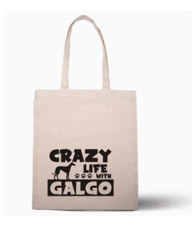 Nákupní taška s potiskem Crazy Galgo