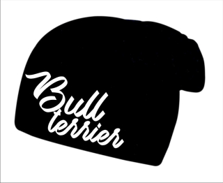 Zimní čepice s potiskem Bull terrier
