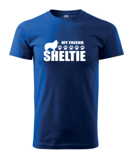 Tričko s potiskem Sheltie my friend