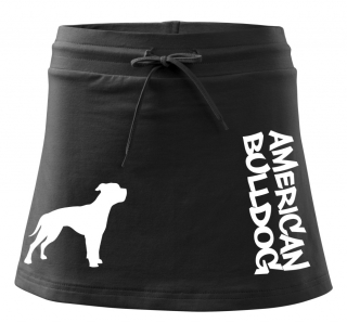 Dámská sukně s potiskem American bulldog nápis