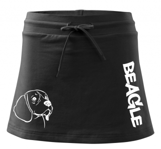 Dámská sukně s potiskem Beagle nápis