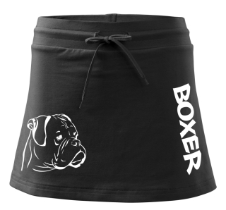 Dámská sukně s potiskem Boxer nápis