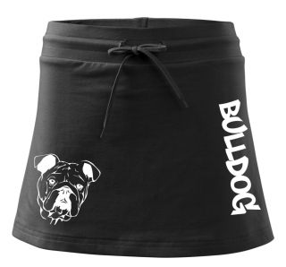 Dámská sukně s potiskem Bulldog nápis