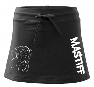 Dámská sukně s potiskem Mastiff nápis