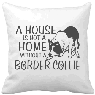 Polštář A house is not a home without a Border collie