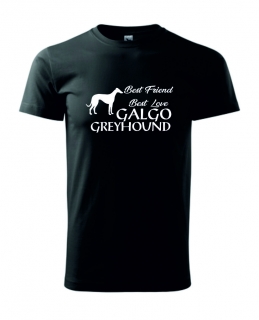 Tričko s potiskem Galgo greyhound best friend