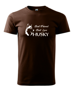 Tričko s potiskem Husky best friend