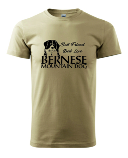 Tričko s potiskem Bernese Mountain Dog best friend
