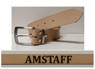 Kožený opasek Amstaff s gravírováním 