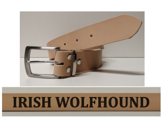 Kožený opasek Irský vlkodav s gravírováním 