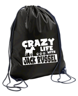 Sportovní vak s potiskem Crazy Jack Russel
