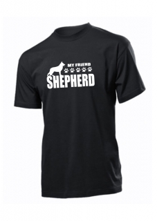 Tričko s potiskem Shepherd my friend