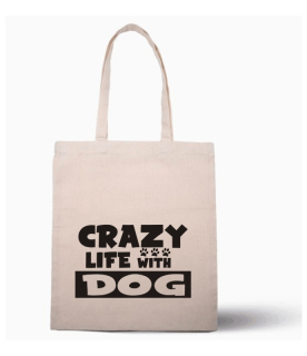 Nákupní taška s potiskem Crazy Dog